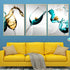 Colourful Vino splash Golden Framed Canvas Print